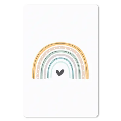 Produktbild von MuchoWow® Mauspad Mousepad Regenbogen - Herz - Tupfen - Pastell - Kinder 18x27 cm - Mousepads - Maus Mat - Pad - Mausunterlage