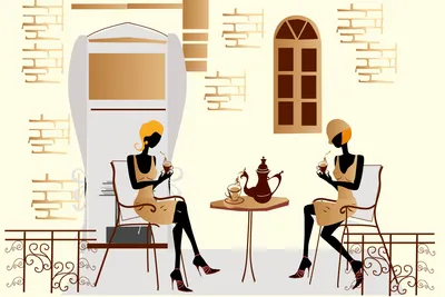 Produktbild von Fototapete - Street Cafe 375x250cm - Vliestapete