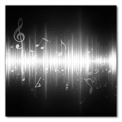Produktbild von Wallario selbstklebende Möbelfolie/ Tischdecke für Innen und Außen, Größe: 80 x 80 cm - Noten der Musik in schwarz und weiß