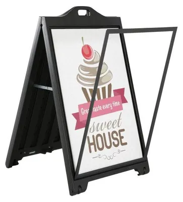 Produktbild von Kundenstopper SignPro wetterfest schwarz 610 x 914 mm