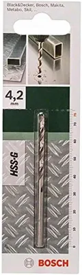 Produktbild von Bosch 2 609 255 042, Bohrer, 4,2 mm, 75 mm, Eisenguss, Metall, Kunststoff, Edelstahl, 4,3 cm, 4,2 mm