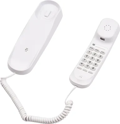 Obrázek produktu pro Mini stolní telefon s pevnou linkou Pevný telefon s možností montáže na stěnu Podporuje funkce Mute/ Pause/Redial pro domácí hotelovou kancelář Bankovní call centrum