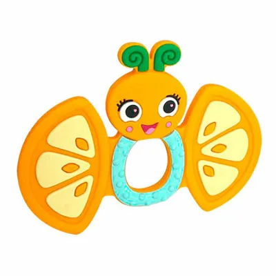 Image de Frootimals Orangiefly anneau de dentition en silicone