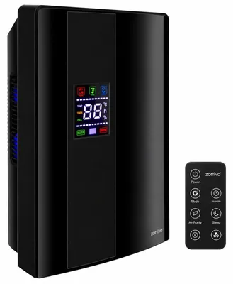 Productafbeelding van Zortiva 28274 Luchtontvochtiger, 90 W, 2000 ml, met afstandsbediening, zwart