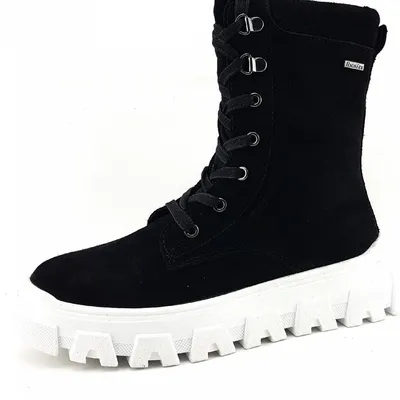 Produktbild von Richter Kinderschuhe Mädchen Schnürstiefel Schwarz Freizeit, Schuhgröße:38 EU