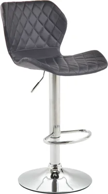 Produktbild von TPFLiving Barhocker Cora Gestell Metall in Chromoptik Kunstleder Schwarz