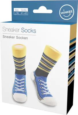 Produktbild von Sneaker mit Ringelstrümpfen Socken in 41-45 im Paar