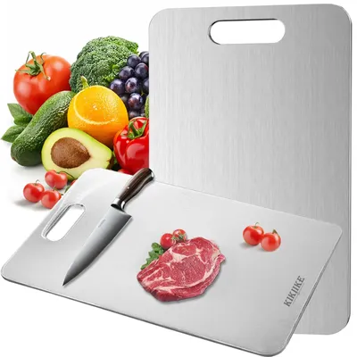 Productafbeelding van Omgoods - Dubbele Titanium Snijplank voor de Keuken, Voedselveilig en Duurzaam