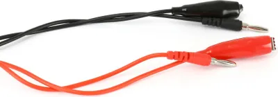 Produktbild von Messleitungen mit Abgreifklemmen, rot/schwarz, 0,75 mm², 1 m