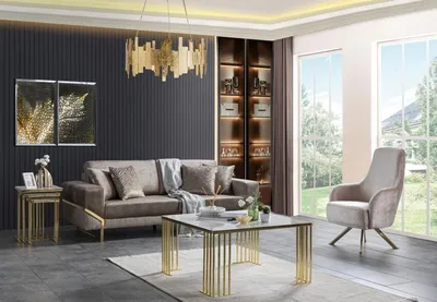 Zdjęcie produktu dla Zestaw sof do salonu brązowy trzyosobowy fotel zestaw sof 3 1 osobowych