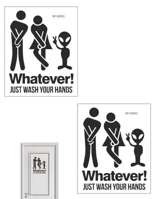 2er-Set WC-Schilder Mann & Frau, selbstklebend, 12,2x6,8 cm