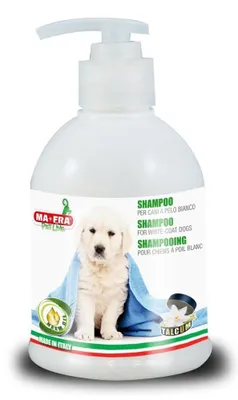 Produktbild von MA-FRA Shampoo für Hunde mit weißem Fell gegen Vergilbung mit Neemöl 250 ml