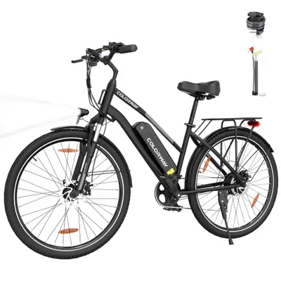 Produktbild von E-Bike Mountainbike - 28 ZOLL ELEKTRO-Trekkingrad Pedelec 40-100KM range,7 Gang, 250w Heckmotor, 540 Wh, MTB 36V15AH,abnehmbarer Akku, E-Cityrad