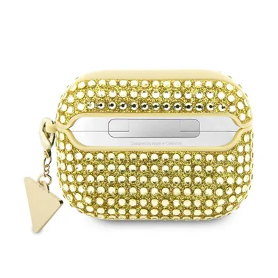 Image de Guess Guap2Hdgtpd Airpods Pro 2 (2022/2023) Cover Złoty/Gold Rhinestone Triangle Charm