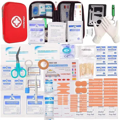 Produktbild von Erste Hilfe Set 200-teilig Kompakt Kit mit Hartschalenbox für Auto, Zuhause, Camping