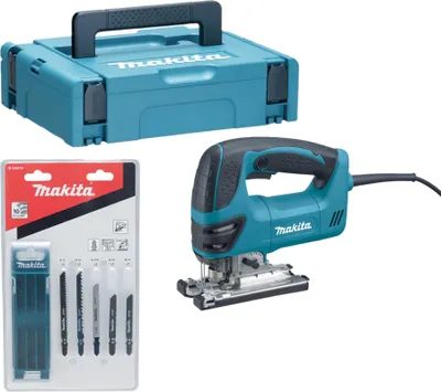 Image de Makita 4350 FCTJ Scie sauteuse à mouvement alternatif 720 watts 135 mm + 10 pcs. jeu de lames + Makpac