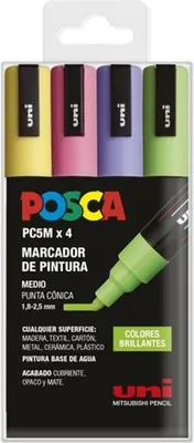 Obrázek produktu pro Sada fixů POSCA PC-5M Bright 4 kusy
