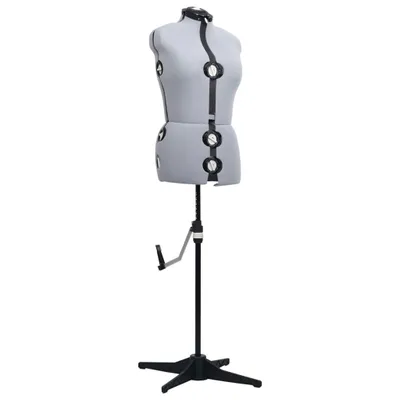 Zdjęcie produktu dla vidaXL Manekin krawiecki Regulowany Damski Szary M Rozmiar 40-46