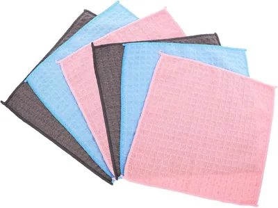Produktbild von 6 Waschhandschuhe aus Fasern mit Waffelstruktur
