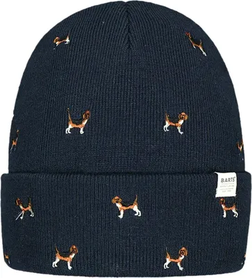 Produktbild von Barts Vinson Beanie Herren Feingestrickte Mütze mit Hunden Dunkelblau (Navy), 31270034 - Gr. One Size