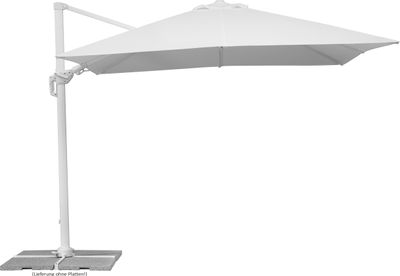 Schneider Ampelschirm RHODOS TWIST BIANCO ca. 300 x 300 cm, weiß