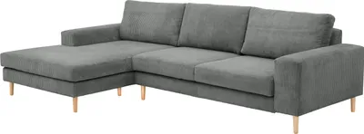 Produktbild von Max Winzer Longchair links / Sofa 2,5-Sitzer rechts Florian - Cordstoff anthrazit - Maße: 294 x 175 x 87 cm