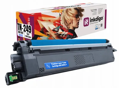Produktbild von Inkdigo Toner TN249C für Brother HL-L8230CDW, HL-L8240CDW, MFC-L8340CDW, MFC-L8390CDW – Cyan, 4000 Seiten,, KI-generiertes Bild