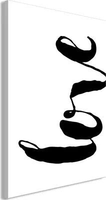 Produktbild von Vliesstoff Leinwandbild - Black Love (1 Part) Vertical 60x90 cm Text m-A-0857-b-a