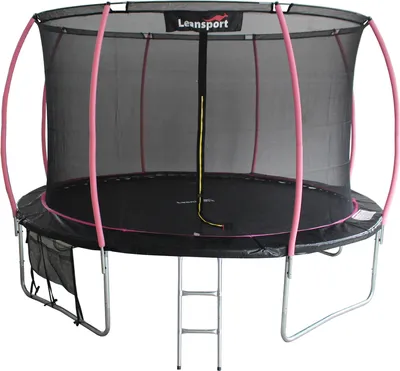 Produktbild von LEAN Sport Max 14ft Trampolin Schwarz und Rosa