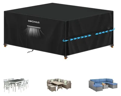 Produktbild von Abdeckhaube für Gartenmöbel 230x180x80cm 420D Oxford Wasserdicht Schwarz