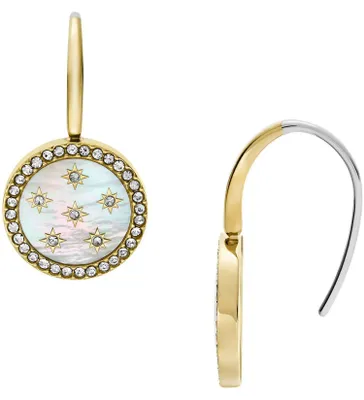 Produktbild von Fossil Ohrringe Classic Mother of Pearl Edelstahl Gold-Ton JF04867710