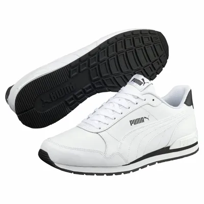 Produktbild von PUMA ST Runner v2, Uni, Erwachsener, Weiß, Einfarbig, Schnürverschluss, Gummi