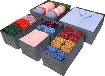 Produktbild von 6-teiliger Faltschrank Organizer für Kleiderschränke und Schubladen