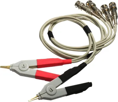 Imagen del producto de Cables de conexión con 4 conectores BNC, de metal, para instrumentos de medición LCR