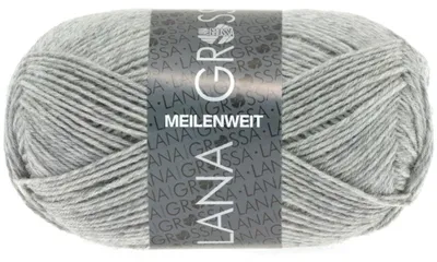 Produktbild von Lana Grossa - Meilenweit 4-fach 50g 1346 hellgrau meliert