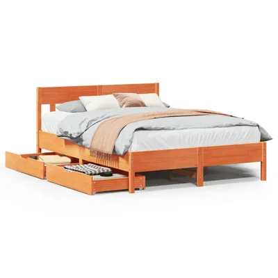 Immagine prodotto di Letto senza Materasso Marrone Cera 120x190 cm in Legno di Pino