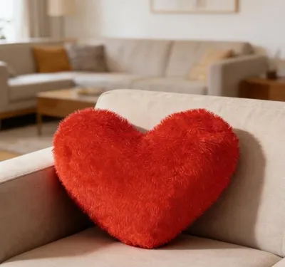 Immagine prodotto di Cuscino a forma di cuore, Morbido e Decorativo per Ogni Interno