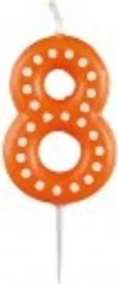Produktbild von Amscan zahlenkerze 8 Wachs 6,5 cm gelb