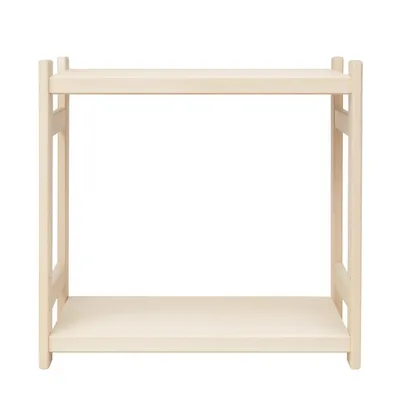 Immagine prodotto di Scaffale impilabile in legno di faggio per cantina o casa, design modulare, 2 ripiani, 70×38×60 cm (L×P×A)