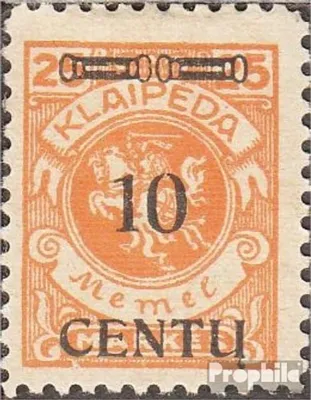 Produktbild von Briefmarken Memelgebiet 1923 Mi 169 Type B I mit Falz Aushilfsausgabe