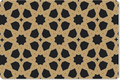 Produktbild von MuchoWow® Mauspad Mousepad Geometrisch - Muster - Arabisch 27x18 cm - Mousepads - Maus Mat - Pad - Mausunterlage - Büroartikel - Desk Matten