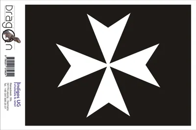 Produktbild von Aufkleber / Autoaufkleber - JDM / Die cut / Auto / OEM - Malteserkreuz - 120x120 mm schwarz - Heckscheibe / Heckscheibenaufkleber