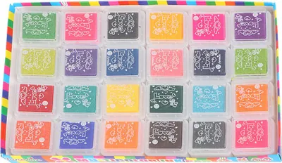 Obrázek produktu pro Scrapbookový inkoustový polštářek, 24 barev pro razítkování deníku