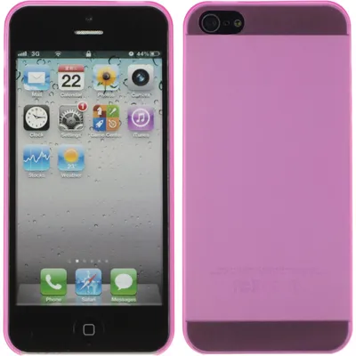Produktbild von PhoneNatic Case kompatibel mit Apple iPhone 5 / 5s / SE - Hülle pink matt Hard-case + 2 Schutzfolien