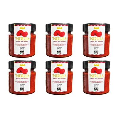 Obrázok produktu pre TubeORIGINAL 'Nduja z Kalábrie – natierateľná saláma zo Spilingy s 30 % čili papričiek – výhodné balenie 6 ks (6 × 190 g)