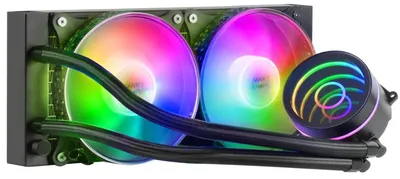 Produktbild von Mars Gaming MLONE240, Flüssigkeitskühlung, 12 cm, Schwarz