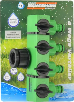 Obrázek produktu pro BRÜDER MANNESMANN M63609 BRÜDER MANNESMANN 4-cestný ventil s 1" kohoutkovou přípojkou
