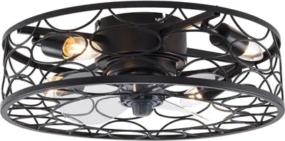 Obrázek produktu pro Stropní ventilátor Stropní světlo s dálkovým ovládáním Ventilátor 4 světla 6 úrovní nastavitelný pro obývací pokoj, jídelnu, ložnici, restauraci