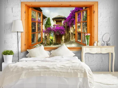 Immagine prodotto di Carta da parati in tessuto non tessuto, motivo finestra, colore bianco, dimensioni 400x280 cm – Carta da parati moderna, ideale per camere da letto, decorazione murale, corridoi, uffici, modello c-C-0016-a-b