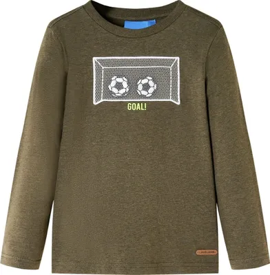 Produktbild von Kinder-Langarmshirt Khaki Melange 104
